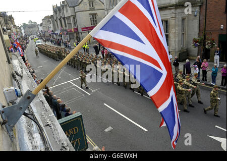 1 Yorks, Yorkshire Regiment Freiheit Parade Stockfoto