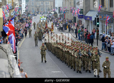 1 Yorks, Yorkshire Regiment Freiheit Parade Stockfoto