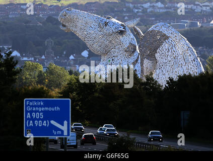 Die Kelpies Stockfoto