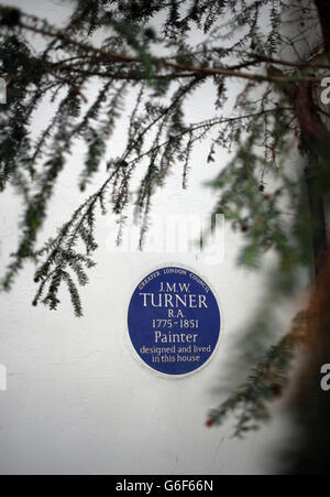 Sandycombe Lodge in Twickenham, Süd-West-London, die von JMW Turner als Landsitz für ihn und seinen Vater gebaut wurde, wurde auf das englische Heritage at Risk Register gesetzt und braucht eine 2 Millionen Pfund Renovierung. Stockfoto