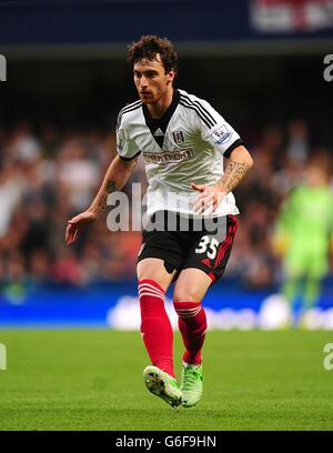 Fußball - Barclays Premier League - Chelsea gegen Fulham - Stamford Bridge. Fernando Amorebieta, Fulham Stockfoto