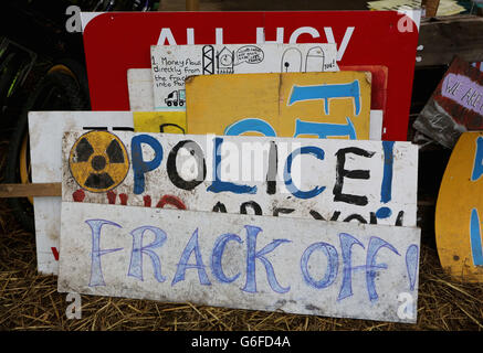 Anti-Fracking-Proteste Stockfoto