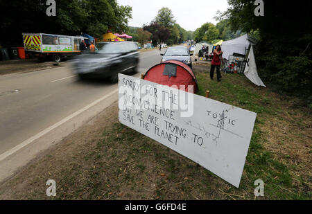 Anti-Fracking-Proteste Stockfoto