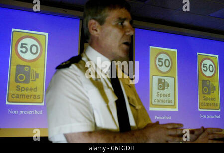 John Burke Geschwindigkeit Kamera Pressekonferenz Stockfoto