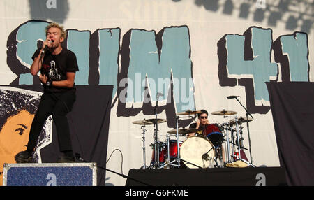 Carling-Festival - Sum 41 lesen Stockfoto