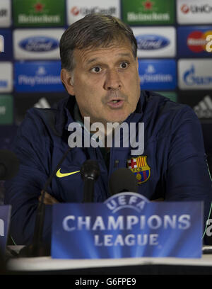 Fußball - UEFA Champions League - Gruppe H - keltische V Barcelona - Barcelona-Training und Pressekonferenz - Celtic Park Stockfoto