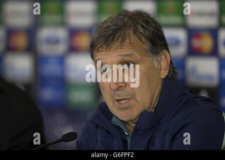 Fußball - UEFA Champions League - Gruppe H - keltische V Barcelona - Barcelona-Training und Pressekonferenz - Celtic Park Stockfoto