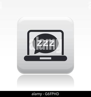 Vektor-Illustration der einzelnen isolierten Schlaf-Computer-Symbol Stock Vektor