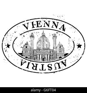 Vektor-Illustration der einzelnen isolierten Vienna-Symbol Stock Vektor