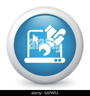 Vektor-Illustration blau glänzende Symbol. Stock Vektor