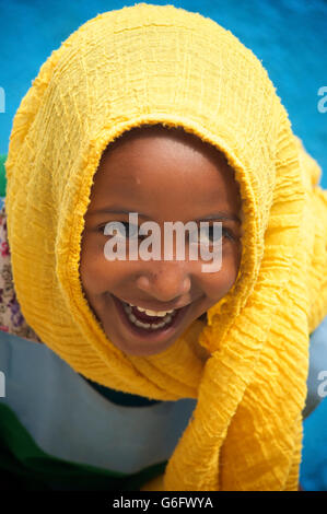 Harari muslimische Mädchen, Harar, Äthiopien Stockfoto