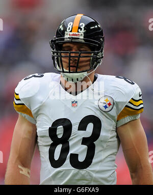 Pittsburgh Steelers beendet Heath Miller vor dem Spiel der NFL International Series im Wembley Stadium, London. Stockfoto