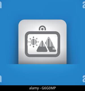 Vektor-Illustration der einzelnen blau und grau isoliert Symbol. Stock Vektor