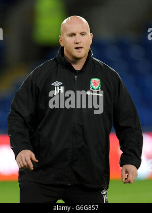 Fußball – FIFA-Weltmeisterschaft/Qualifikation – Gruppe A – Wales/FYR Mazedonien – Cardiff City Stadium. John Hartson, Trainer aus Wales Stockfoto