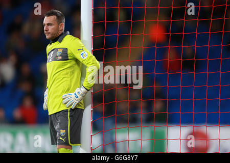 Fußball - FIFA-Weltmeisterschaft Qualifikation - Gruppe A - Wales / Mazedonien - Cardiff City Stadium. Mazedoniens Torwart Tome Pakovski beim FIFA-Weltmeisterschaft-Qualifying, Gruppe-A-Spiel Cardiff City Stadium, Cardiff. Stockfoto