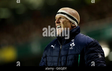 Rugby Union - Guinness Series 2013 - Irland - Samoa - Aviva Stadium. Irlands Paul O'Connell, bevor er als Stellvertreter während des Guinness Series-Spiels im Aviva Stadium, Dublin, Irland, auftrat. Stockfoto