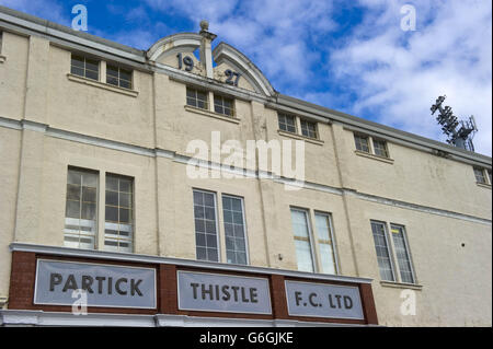 Soccer - Scottish Premiership - Partick Thistle / Heart of Midlothian - Firhill Stadium. Boden während des schottischen Premiership-Spiels Firhill Stadium, Glasgow. Stockfoto