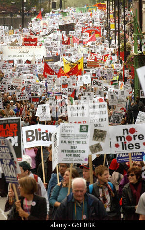 Anti-Kriegs-Demonstranten Stockfoto