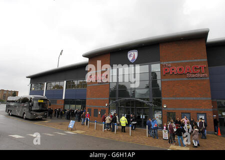 Fußball - Himmel Bet League Two - Chesterfield V Burton Albion - Proact Stadion Stockfoto