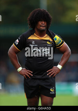 Rugby Union - Aviva Premiership - London Wasps / Leicester Tigers - Adams Park. Wasps Ashley Johnson während des Spiels der Aviva Premiership in Adams Park, High Wycombe. Stockfoto