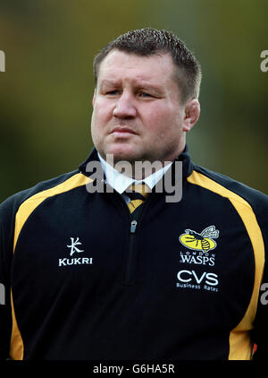 Rugby Union - Aviva Premiership - London Wasps / Leicester Tigers - Adams Park. Wasps-Cheftrainer Dai Young während des Spiels der Aviva Premiership im Adams Park, High Wycombe. Stockfoto