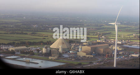 Stock Bild der Lisheen Blei und Zink Mine in Co Tipperary von einem Hubschrauber aufgenommen. Stockfoto