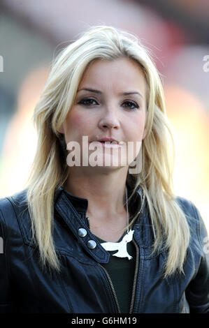 Fußball - FA Super League der Frauen - Endrunde - Liverpool Ladies gegen Bristol Academy Women - The Select Security Stadium Halton. Helen Skelton, Moderatorin von BT Sport Stockfoto