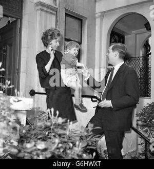 Politik - Tony Benn und Familie - London Stockfoto