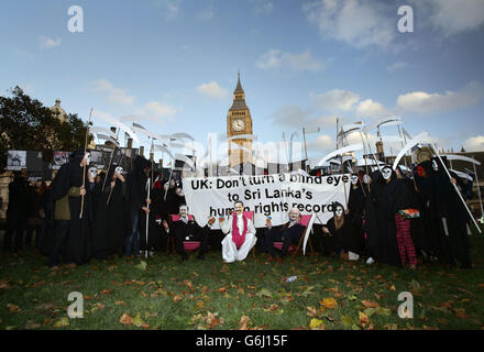 Amnesty Sri Lanka protest Stockfoto