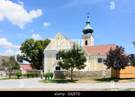 Kirche, Wolfsthal, Österreich, Niederösterreich, Niederösterreich, Donau Stockfoto