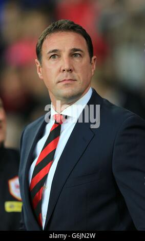 Fußball - Barclays Premier League - Cardiff City / Manchester United - Cardiff City Stadium. Cardiff City Manager Malky Mackay Stockfoto