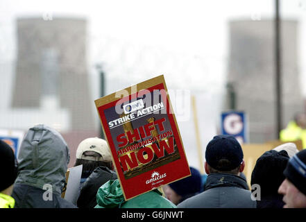 Sellafield Workers Protest Stockfoto