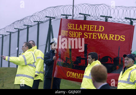 Sellafield Workers Protest Stockfoto