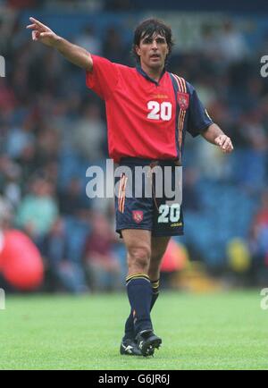 Fußball. 96 Euro. Rumänien / Spanien. Miguel Angel Nadal, Spanien Stockfoto