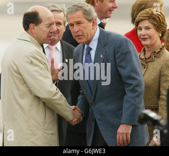 Besuch von Bush Politik Stockfoto