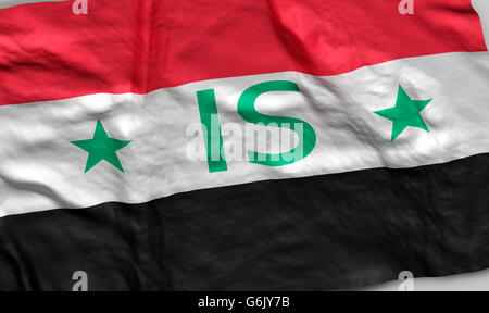 Syrische Flagge mit IS schreiben, Computer Grafik Stockfoto