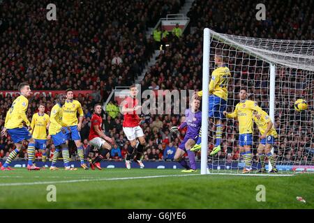 Fußball - Barclays Premier League - Manchester United gegen Arsenal - Old Trafford Stockfoto