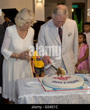 Königlicher Besuch in Sri Lanka - Tag eins Stockfoto