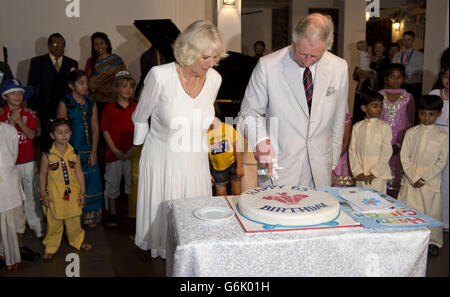 Königlicher Besuch in Sri Lanka - Tag eins Stockfoto