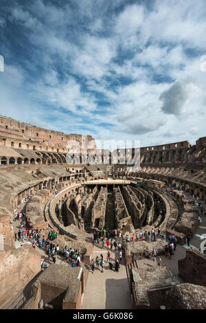 Kolosseum, Amphitheater, Interieur, Rom, Latium, Italien Stockfoto