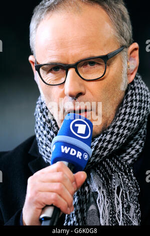 ARD-Moderator Reinhold Beckmann, Porträt, VfL Borussia Mönchengladbach - FC Bayern München, 3:1, Borussia-Park Stockfoto