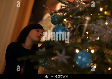 Weihnachtsvorbereitungen in Windsor Castle Stockfoto