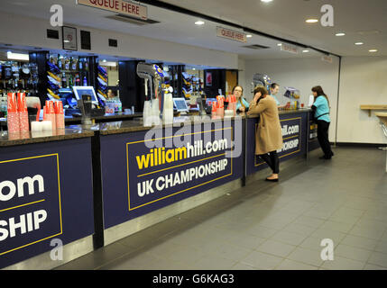 Atmosphäre im Barbican Center am 9. Tag der UK Championships williamhill.com im Barbican Center, York. Stockfoto