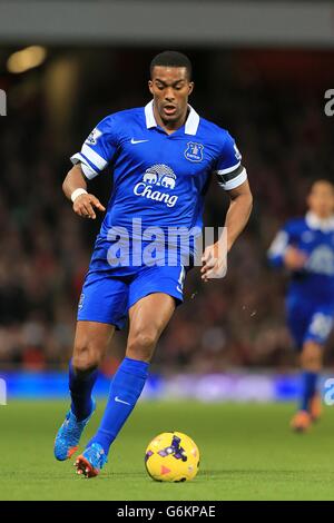 Fußball - Barclays Premier League - Arsenal gegen Everton - Emirates Stadium. Sylvain Distin, Everton Stockfoto