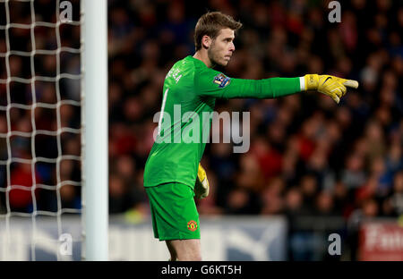 Fußball - Barclays Premier League - Cardiff City / Manchester United - Cardiff City Stadium. David De Gea von Manchester United Stockfoto