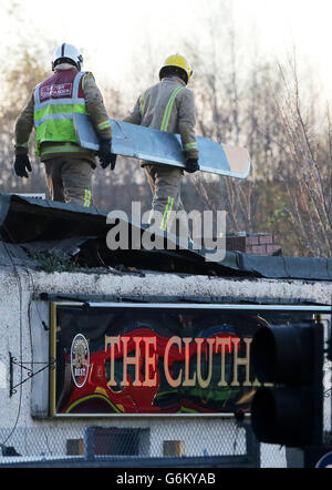 Glasgow-Hubschrauber-Absturz Stockfoto