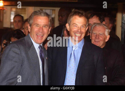 Besuch von Bush Politik Stockfoto