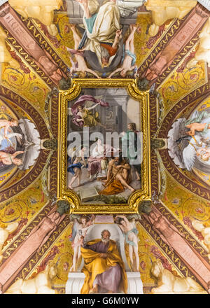 Reich verzierte Dach im Vatikanischen Museum in Rom, Italien Stockfoto