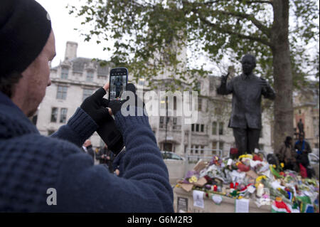 Nelson Mandela Tod Stockfoto