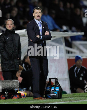 Fußball - FA Cup - zweite Runde - Hartlepool United / Coventry City - Victoria Park. Colin Cooper, Manager von Hartlepool während der Budweiser FA Cup 2. Runde, Hartlepool United gegen Coventry City, Victoria Park, Hartlepool Stockfoto